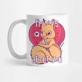 I'm nuts about you Squirrel pun Mug